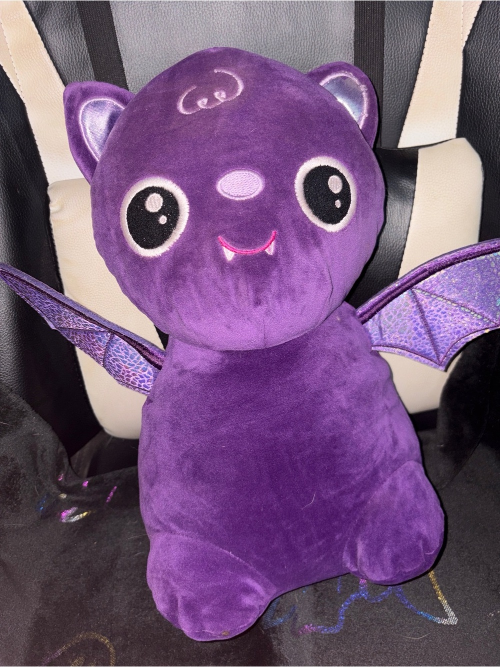 Plush Purple Bat Stuffed Animal - Cute Vampire Wings